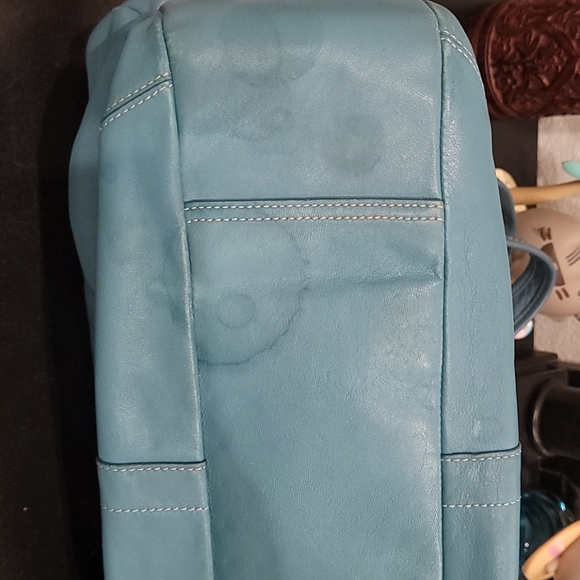Blue Leather Shoulder Bag - Picture 8 of 10